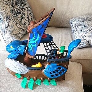 2010 Fisher Price Imaginenext Dragon Pirate Ship w/ Moving Parts & Accessories